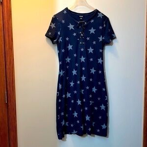 Chaps size medium blue star dress